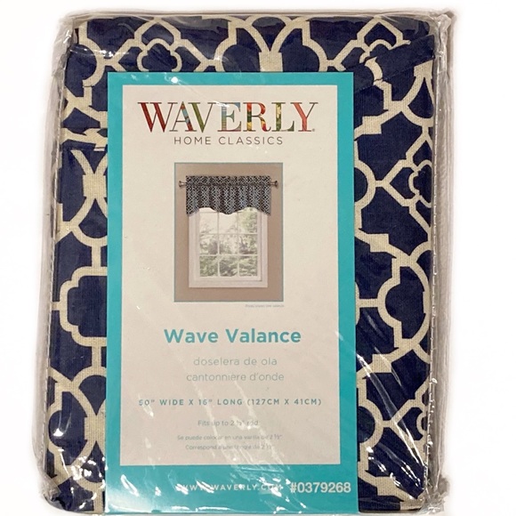 Waverly Accents New Waverly Valance Blue Lovely Lattice Pattern